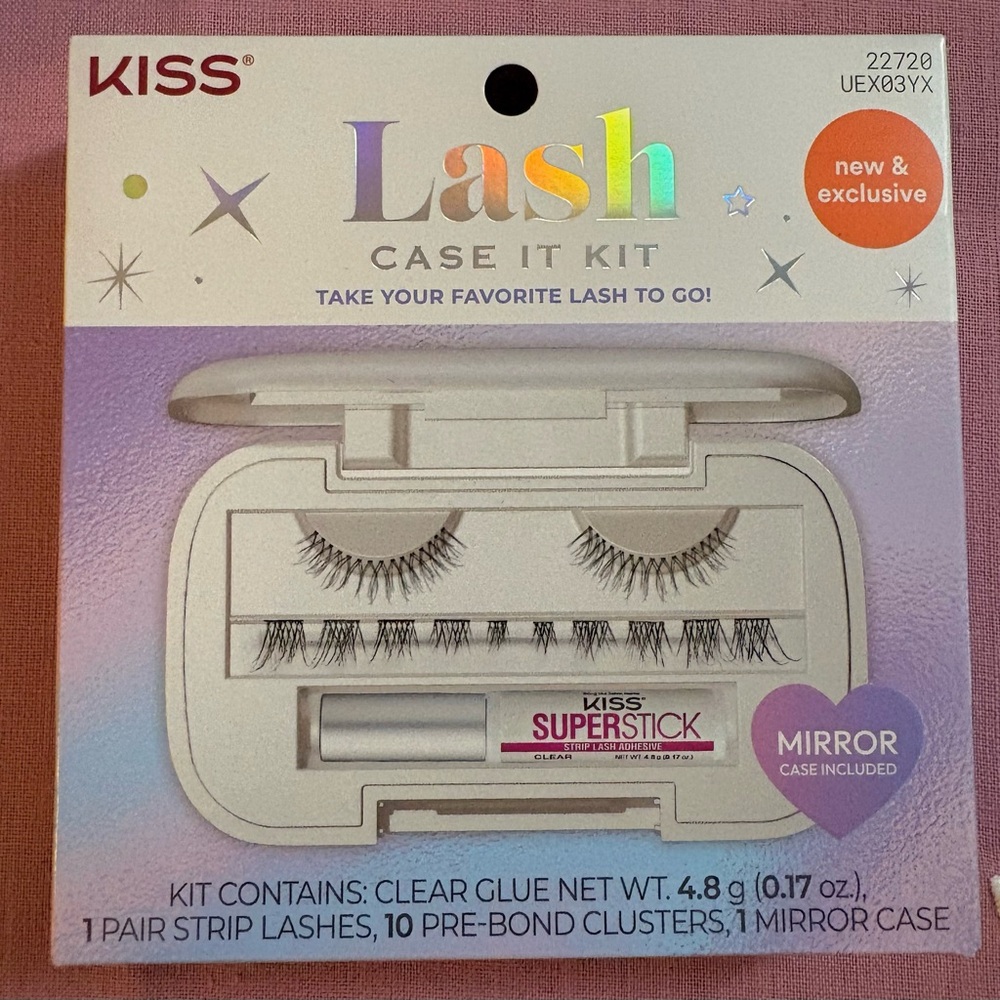 Kiss Lash Case It Kit with Mirror and Glue